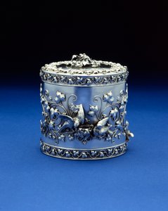 Zylindrische Schachtel von Tiffany & Co, ca. 1870-185