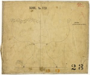 Entwurf für Schale Nr. 7751 von Tiffany and Company