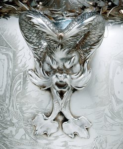 Detail einer Segeltrophäe von Tiffany and Company