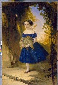 Die Prinzessin Maria Maximilianovna von Leuchtenberg (1841-1914), als Kind von Timofei Andreyevich Neff