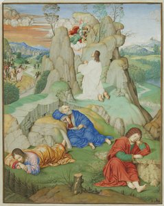 Ganzseitige Miniatur: Die Agonie im Garten, 1490-1500