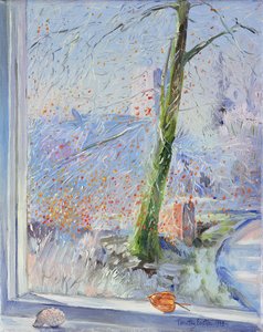 Buche und Raureif, 1989 von Timothy Easton