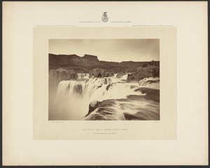 Shoshone Falls, Snake River, Idaho, Ansicht über die Wasserfälle von Timothy H. OSullivan