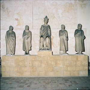 Statue von Heinrich VII. (12745-1313), Heiliger Römischer Kaiser, mit seinen Ratgebern 1315
