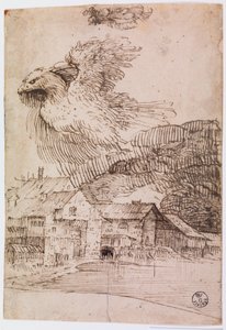 Häuser und ein Adler