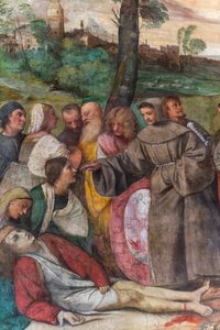 Der heilige Antonius befestigt den Fuß eines jungen Mannes wieder (Detail) von Titian (c.1488 1576)