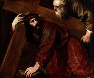 Christus und Simon von Kyrene
