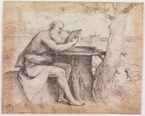 Heiliger Hieronymus in einer Landschaft von Titian (c.1488 1576)