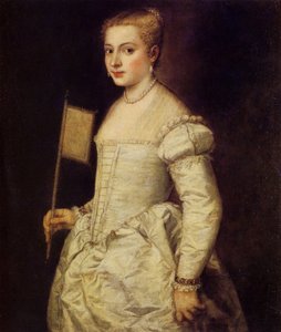 Porträt einer Dame in Weiß, ca. 1561 von Titian