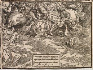 Die Versenkung der Armee des Pharao im Roten Meer von Titian