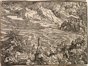 Die Untertauchen der Armee des Pharaos im Roten Meer von Titian