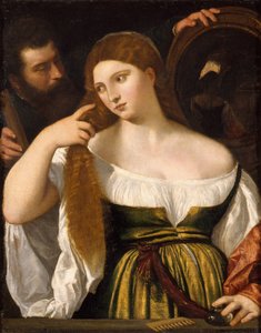 Mädchen vor dem Spiegel von Tiziano Vecelli