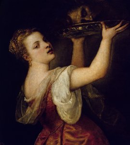 Salome trägt den Kopf von Johannes dem Täufer von Tiziano Vecelli