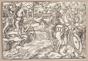 Das Treffen zwischen Hannibal und Scipio von Tobias Stimmer