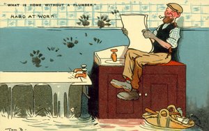 Klempner, hart bei der Arbeit von Tom Browne