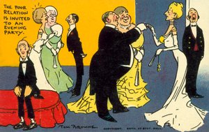 Der arme Verwandte ist zu einer Abendgesellschaft eingeladen von Tom Browne