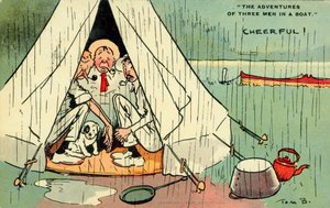 Drei Männer in einem Boot von Tom Browne