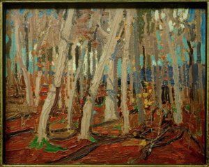 Ahornwälder, kahle Stämme, 1915