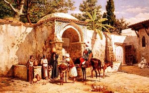 Gespräch am Brunnen von Tomas Moragas y Torras