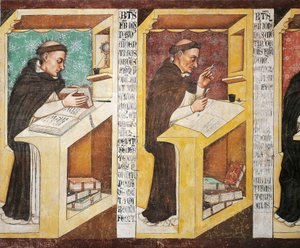 Bruder Isnardo von Vicenza, von Tommaso da Modena, Fresko, Bischöfliches Seminar, Kapitelhaus der Dominikaner, Treviso