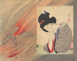 Versicherungsmädchen, Illustration aus Bugei Kurabu Literary Club