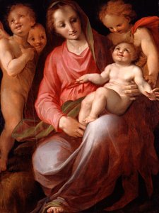 Madonna und Kind mit dem kleinen Johannes, 1570 von Tommaso Manzuoli