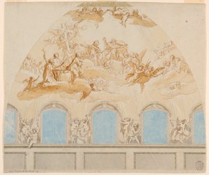 Entwurf für ein Fresko in der Kuppel der Kathedrale in Citta di Castello