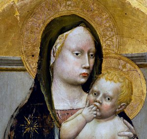 Madonna mit Kind (Detail) von Tommaso Masaccio