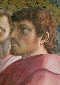 Zinsgroschen Kopf eines Apostels - Detail, ca. 1427 Fresko