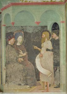 Johannes der Täufer tadelt Herodes und Herodias wegen ihres Ehebruchs, 1435 von Tommaso Masolino da Panicale