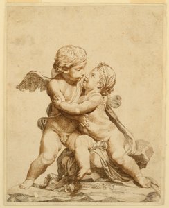 Zwei Küsse von Cupidos von Tommaso Todeschini