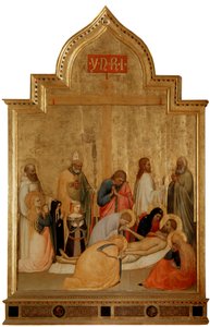 Pieta mit Heiligen Remigius und Heiligen Benedikt von Tommaso di Stefano Giottino
