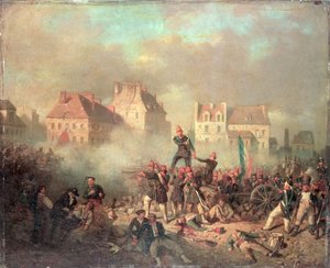 Ein Offizier gibt den Feuerbefehl von Tony Francois de Bergue