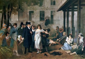 Philippe Pinel (1745-1826) befreit Geisteskranke von ihren Ketten im Salpetriere-Asyl in Paris im Jahr 1795 von Tony Robert Fleury