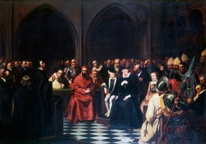 Das Kolloquium von Poissy 1561, ca. 1855-1912 von Tony Robert Fleury