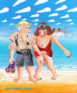 "Bring mir diese Krabbe nicht näher!" schreit Brenda und rennt vom Strand weg