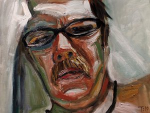 Kühnes expressives Porträt von Tore Bahnson
