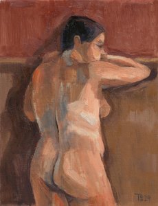 Lehnende Nackte Figur von Tore Bahnson