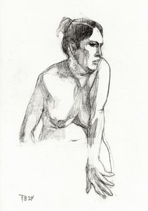 Nachdenkliche weibliche Figur von Tore Bahnson