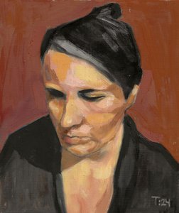 Nachdenkliches Frauenporträt