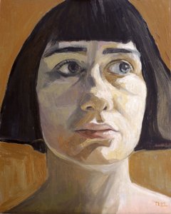 Nachdenkliches Frauenporträt von Tore Bahnson