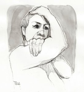 Frau in Kontemplation
