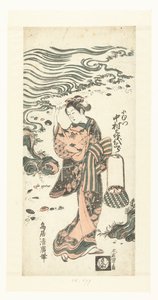 Muschelsuchende Frau am Strand von Torii Kiyohiro