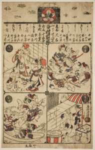 Ein Plakat für das Ichimura-Theater (Ichimuraza tsuji banzuke)