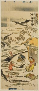 Frühling: Einweichen von Reiskörnern, Nr. 1 aus der Serie "Die vier Jahreszeiten der Bauern"