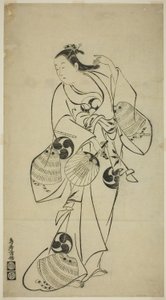 Schauspieler als stehende Schönheit von Torii Kiyomasu I