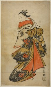 Der Schauspieler Fujimura Handayu II als Oiso no Tora von Torii Kiyomasu I