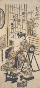 Ansicht eines Ankleidezimmers von Torii Kiyomitsu