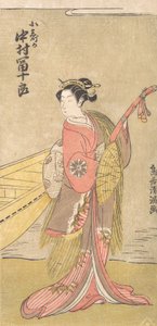 Der Schauspieler Nakamura Tomijuro in der Rolle von Koshizuka von Torii Kiyomitsu