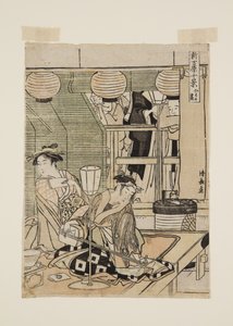 (Farbholzschnitt) von Torii Kiyonaga